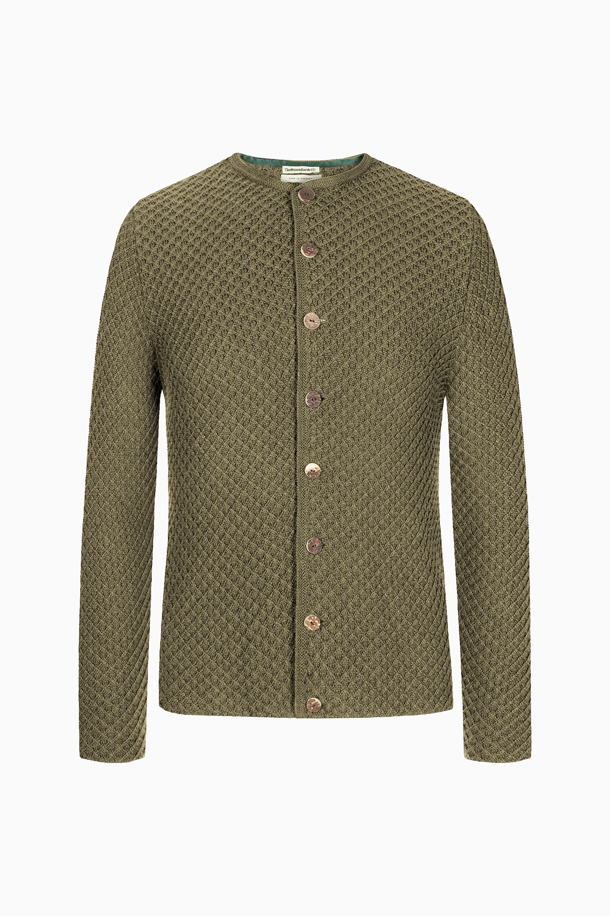 gottseidank-herrenstrickjacke-xaver-uni-janker-im-waffelmuster image 1
