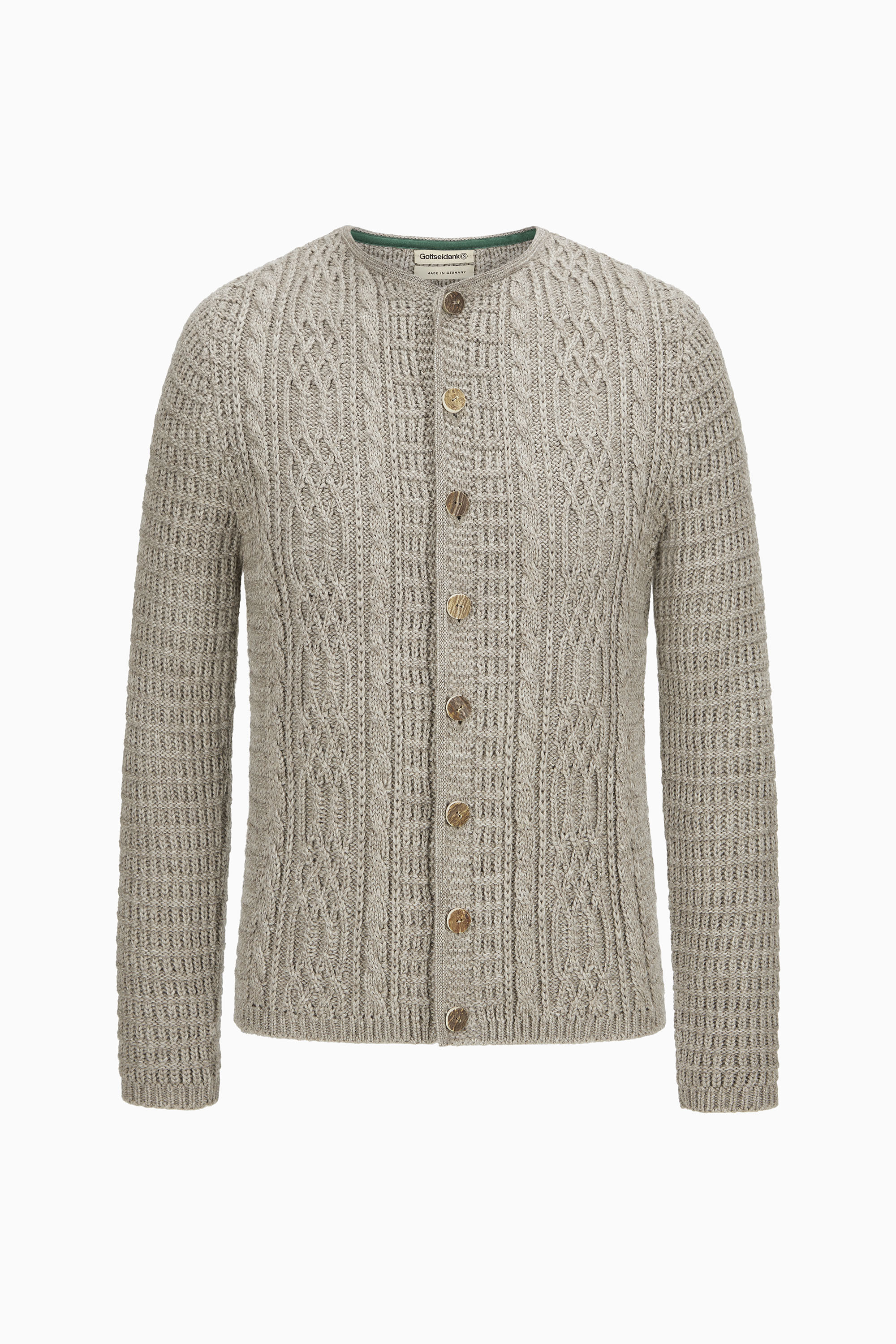 gottseidank-herrenstrickjacke-anton-uni-strickjacke-mit-zopfmuster image 1