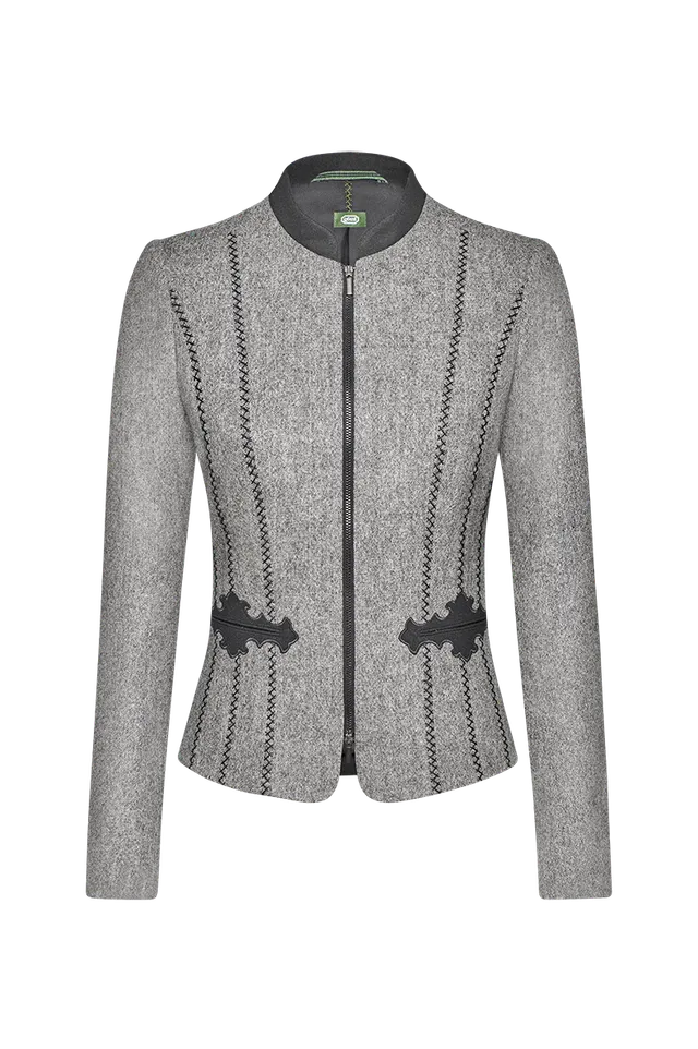 g-ssl-leichte-schladminger-jacke-damen-loden-grau-schwarz image 1