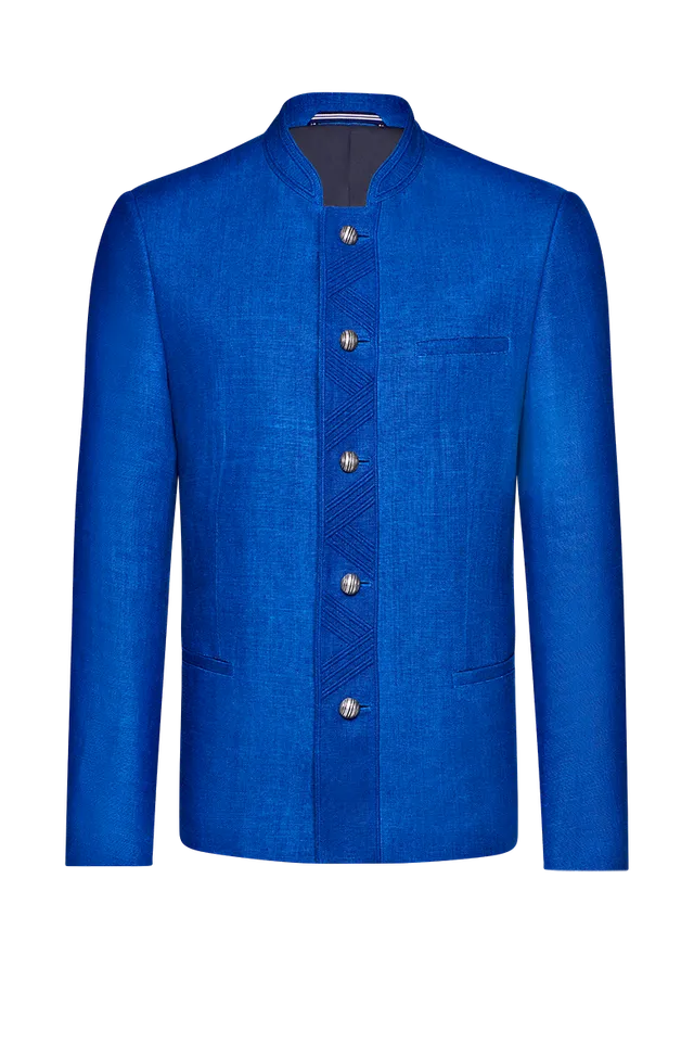 g-ssl-blaudruck-jacke-herren-leinenjacke-blau-mit-seidenfutter image 1
