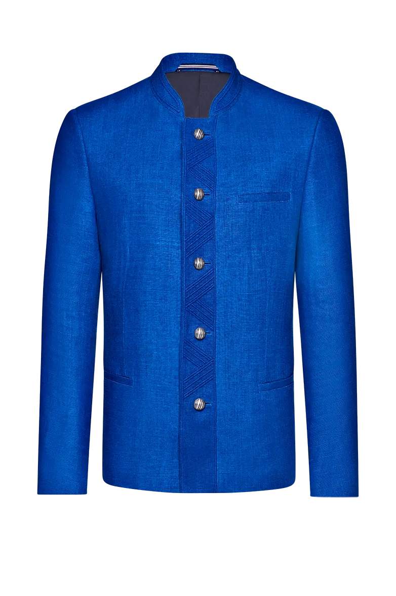 g-ssl-blaudruck-jacke-herren-leinenjacke-blau-mit-seidenfutter image 1
