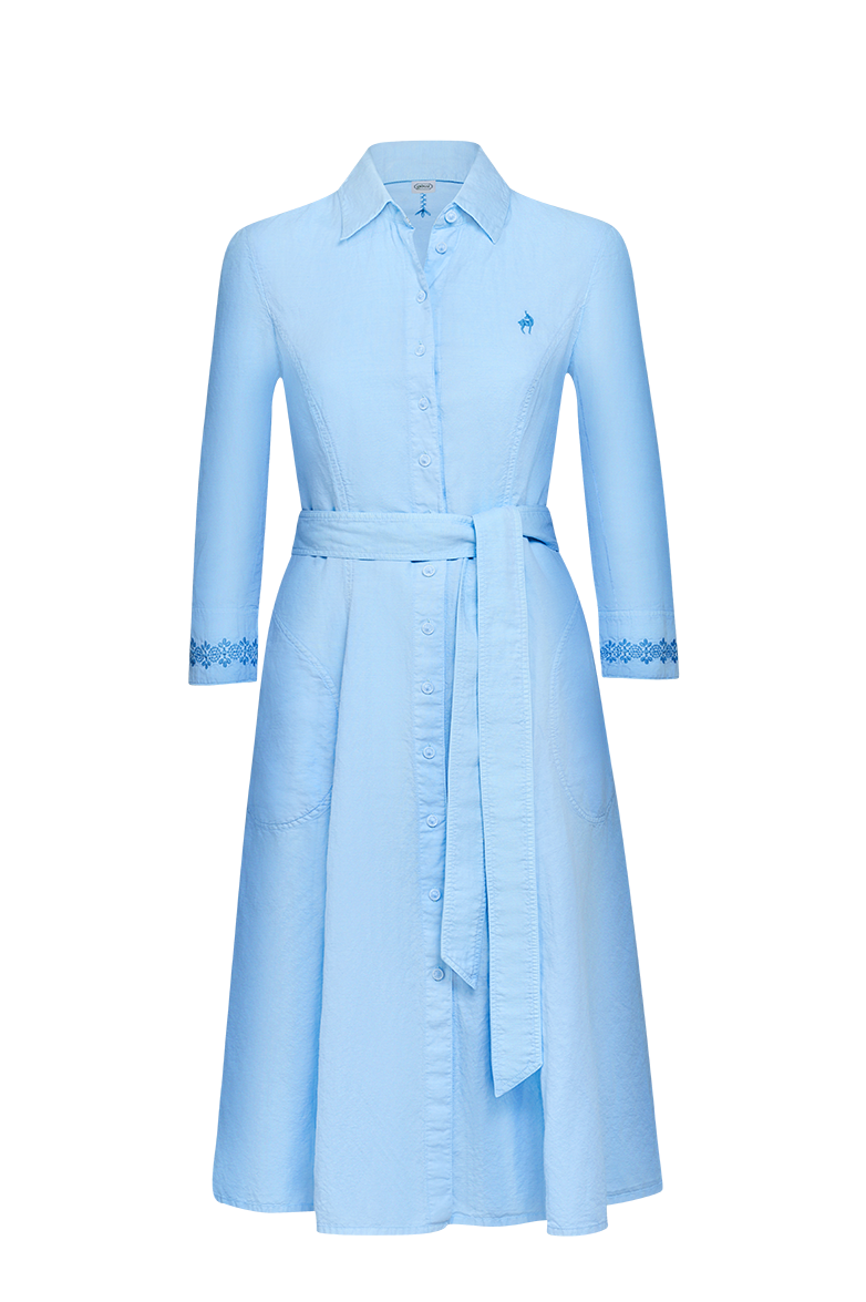 g-ssl-hemdblusenkleid-mit-modelstickerei-damen-kleid-blau image 1