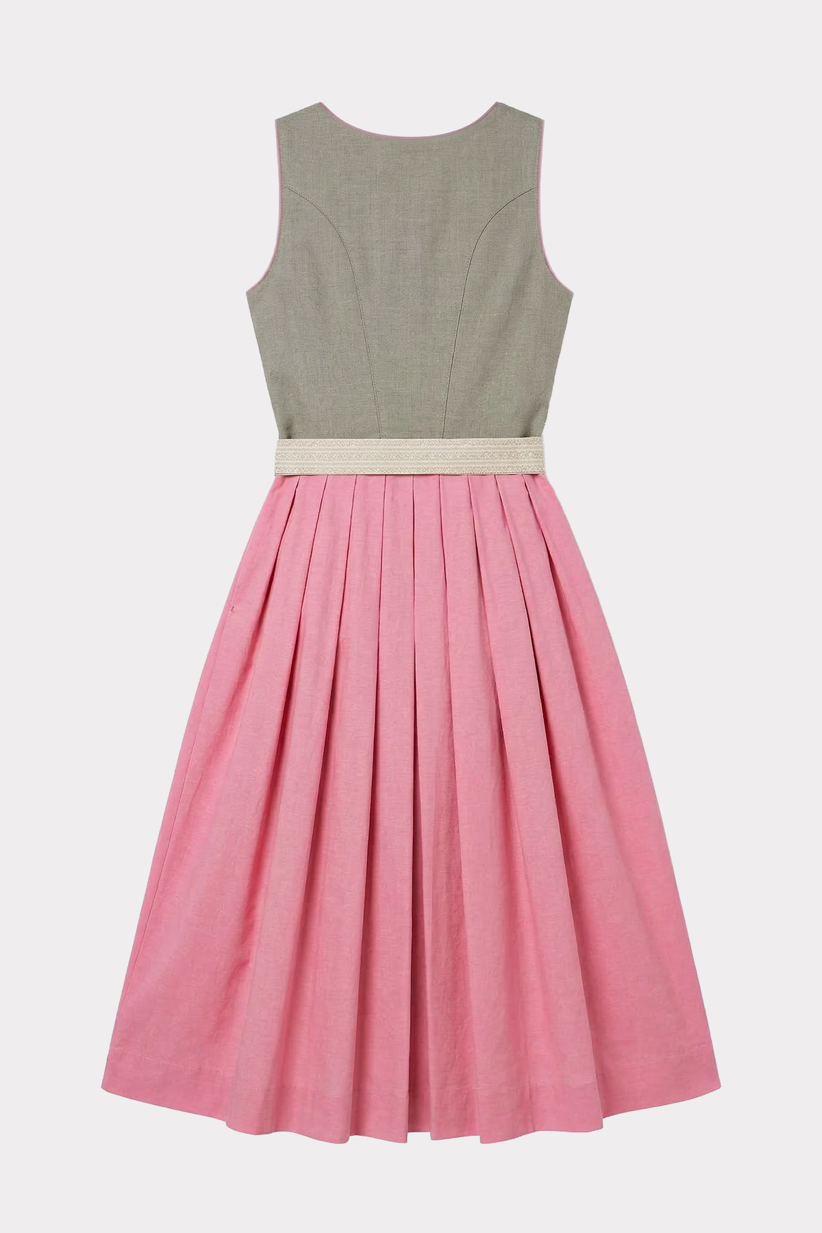 felicitas-damen-dirndl-dala-oliv-rosa-mit-sch-rze-klassischer-ausschnitt image 2