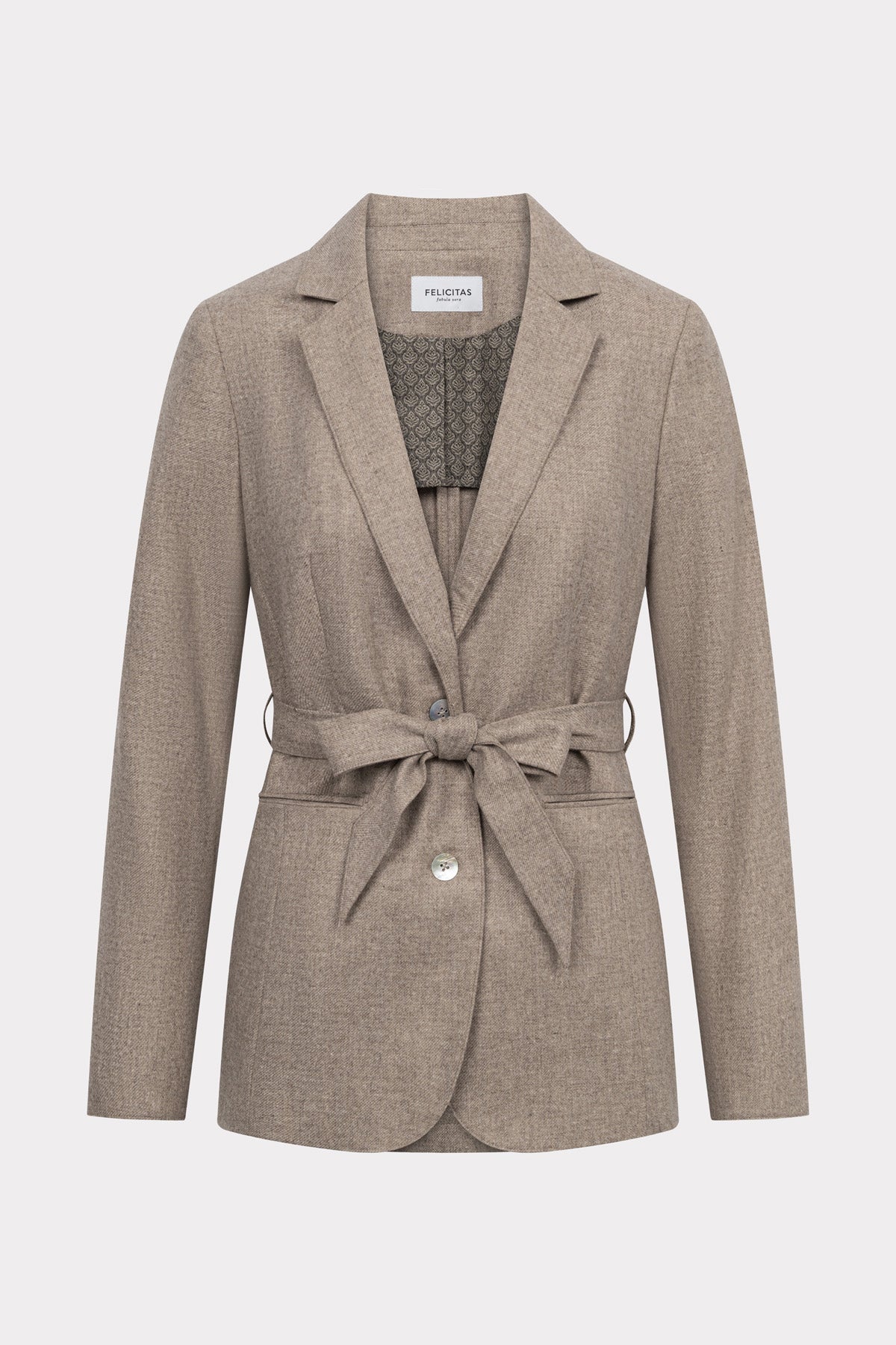 felicitas-jerica-damen-blazer-wollmischung-bindeg-rtel image 1