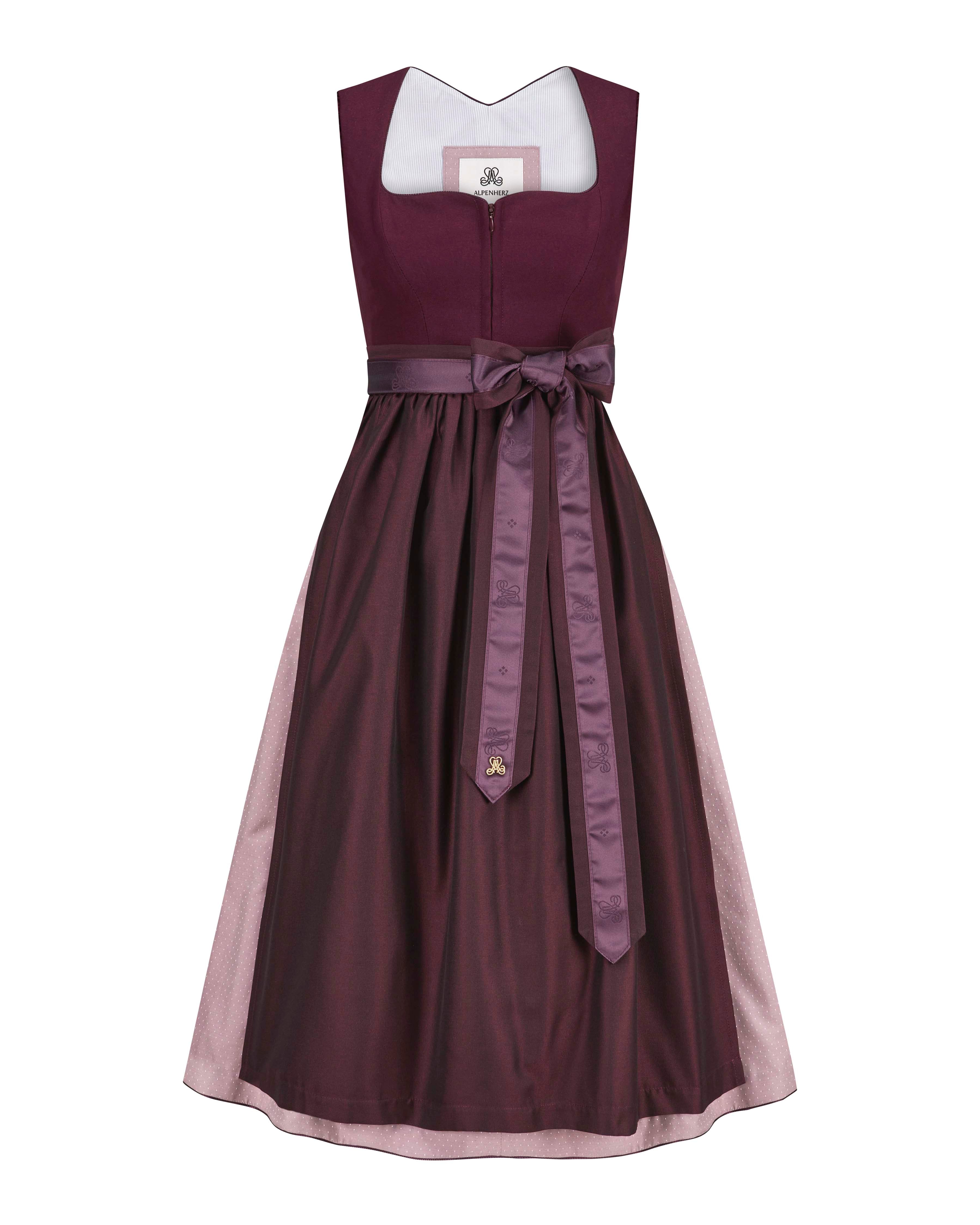 alpenherz-dirndl-marie-aubergine-mit-herz-ausschnitt image 3