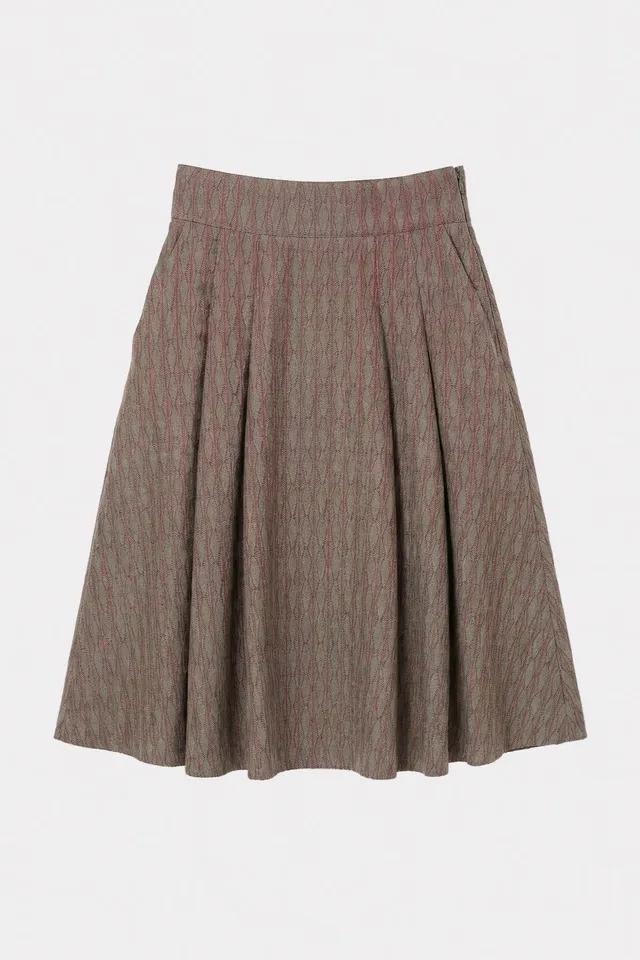 felicitas-rosa-damen-faltenrock-knielang-mit-gummibund image 1
