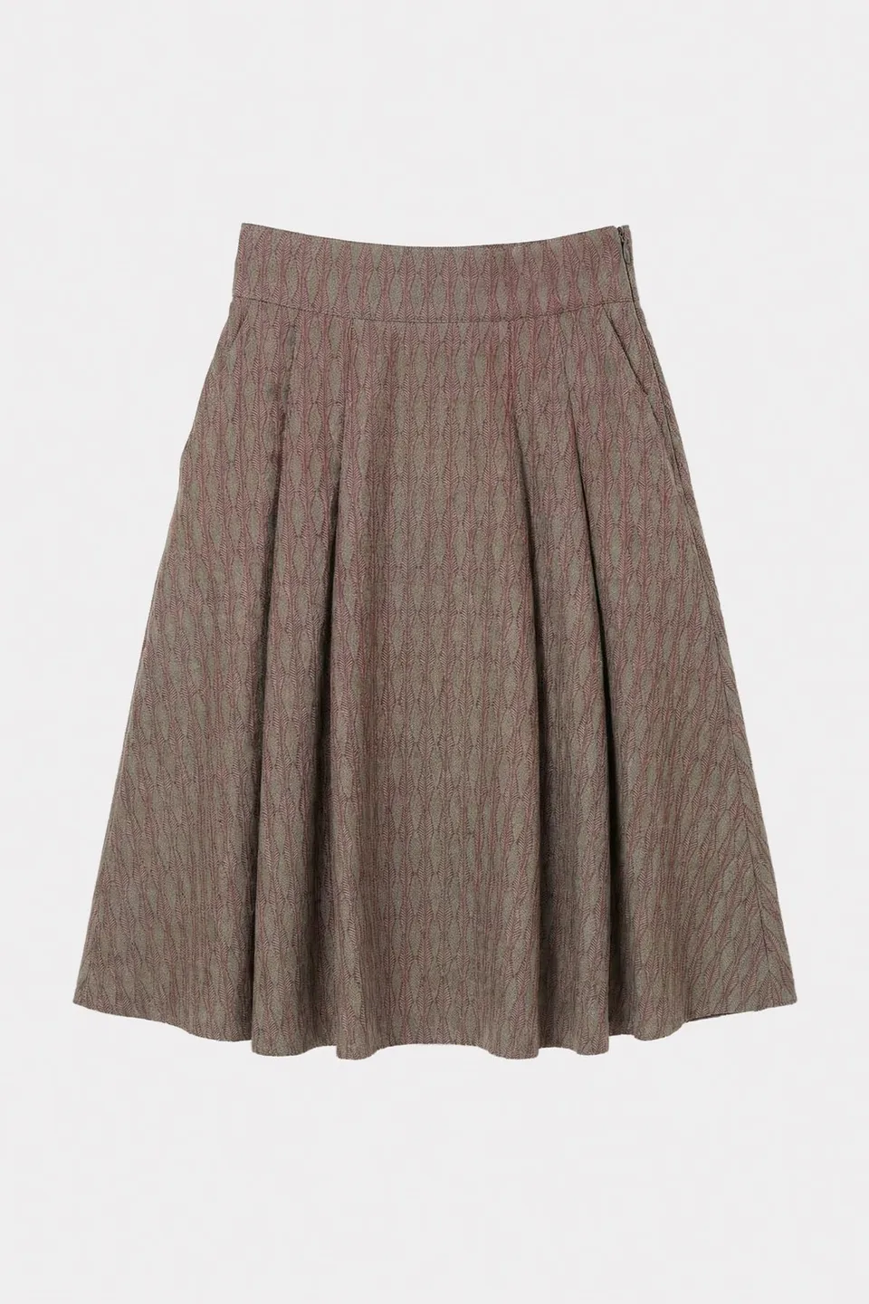 felicitas-rosa-damen-faltenrock-knielang-mit-gummibund image 1