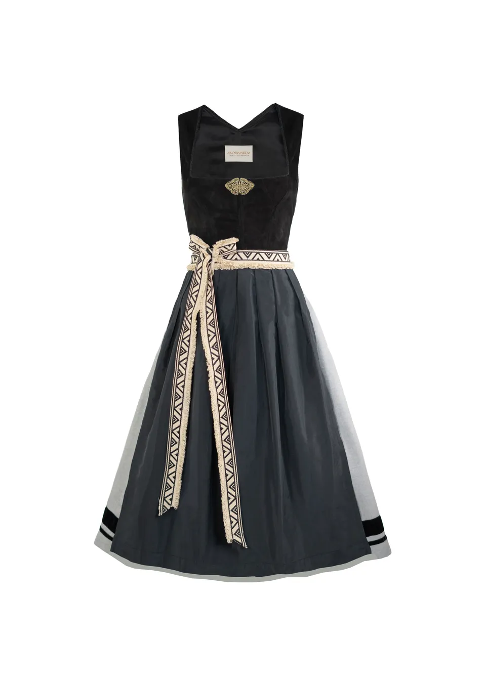 alpenherz-lederdirndl-yasmin-schwarz-echtleder image 1