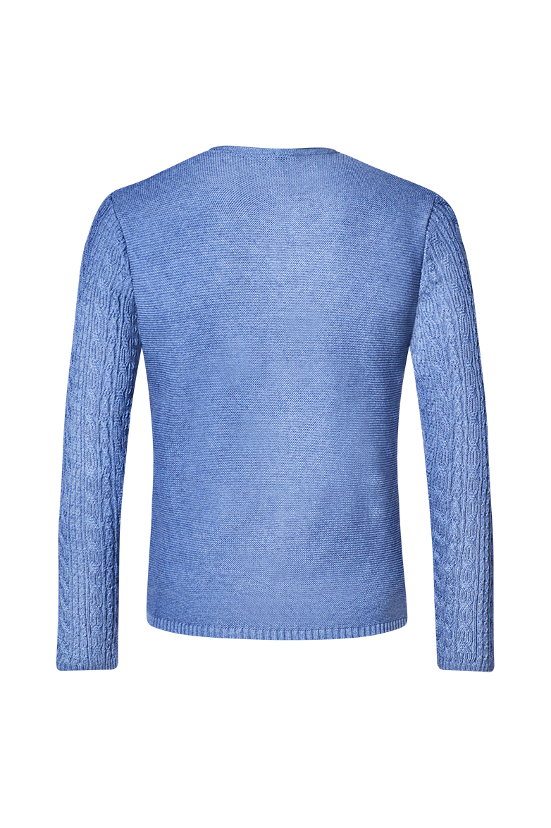 g-ssl-m-nner-strickjacke-links-links-mit-stutzenmuster-blau image 2