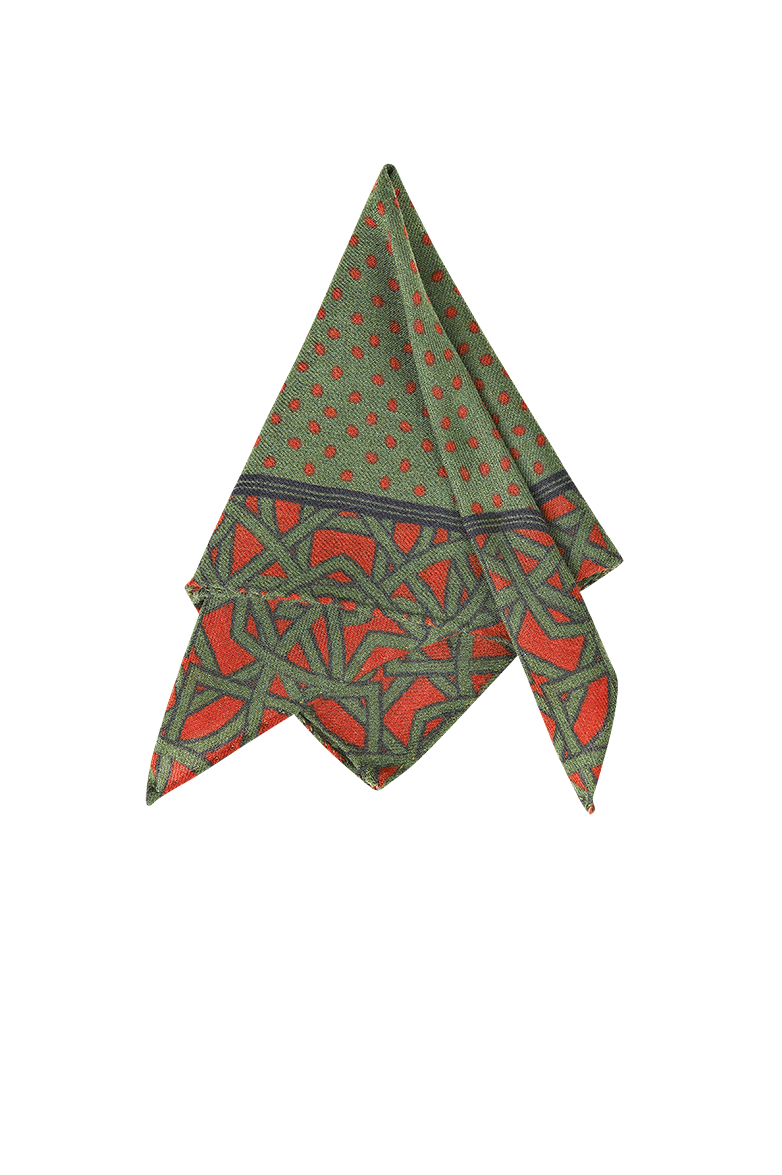 g-ssl-klassisches-stecktuch-wolle-yak-gr-n-ornament image 1