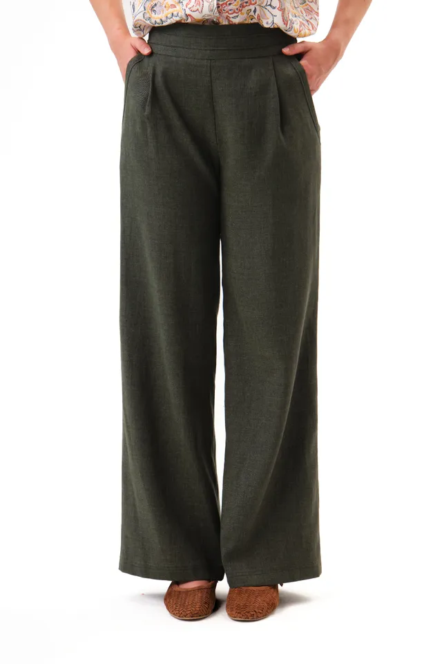 felicitas-damenhose-halika-leinen-stretch-sommerhose-weit image 1