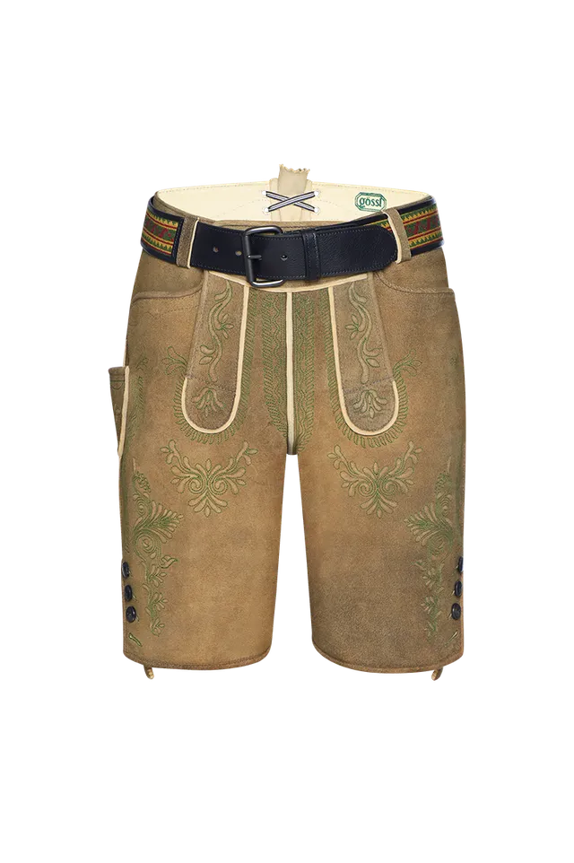 g-ssl-7-nahtige-lederhose-herren-hirschleder-braun-bestickt image 1