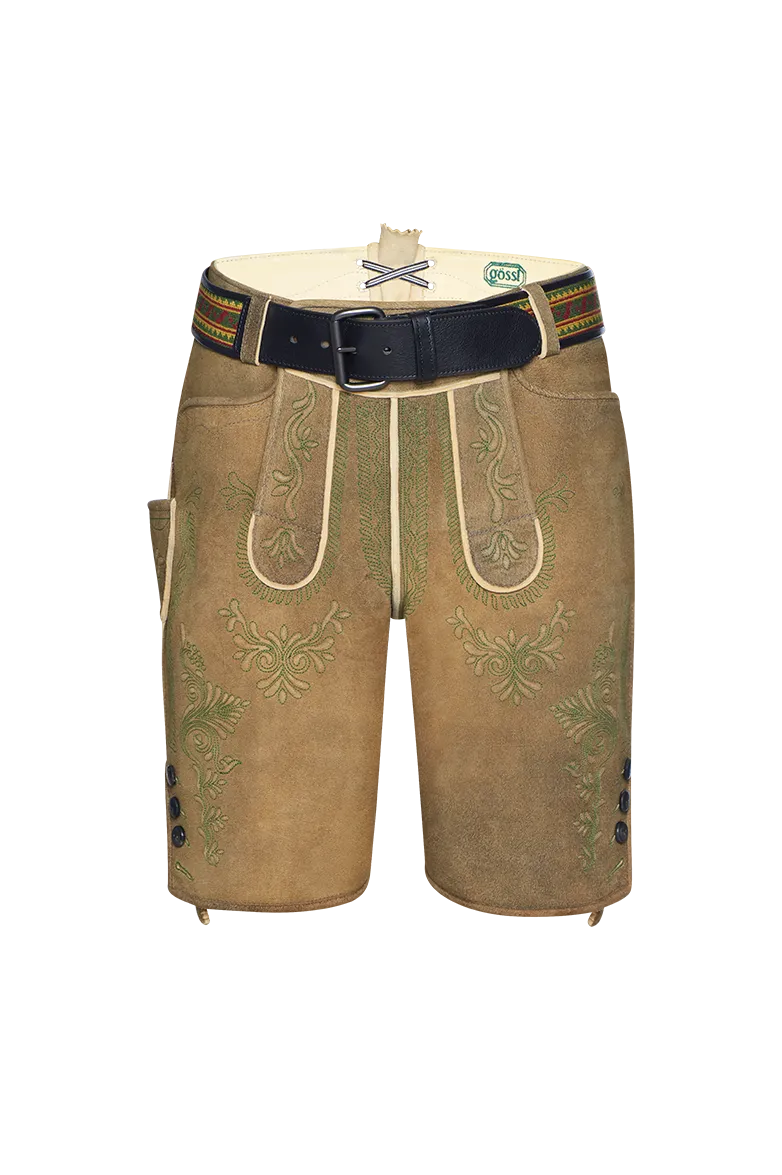 g-ssl-7-nahtige-lederhose-herren-hirschleder-braun-bestickt image 1