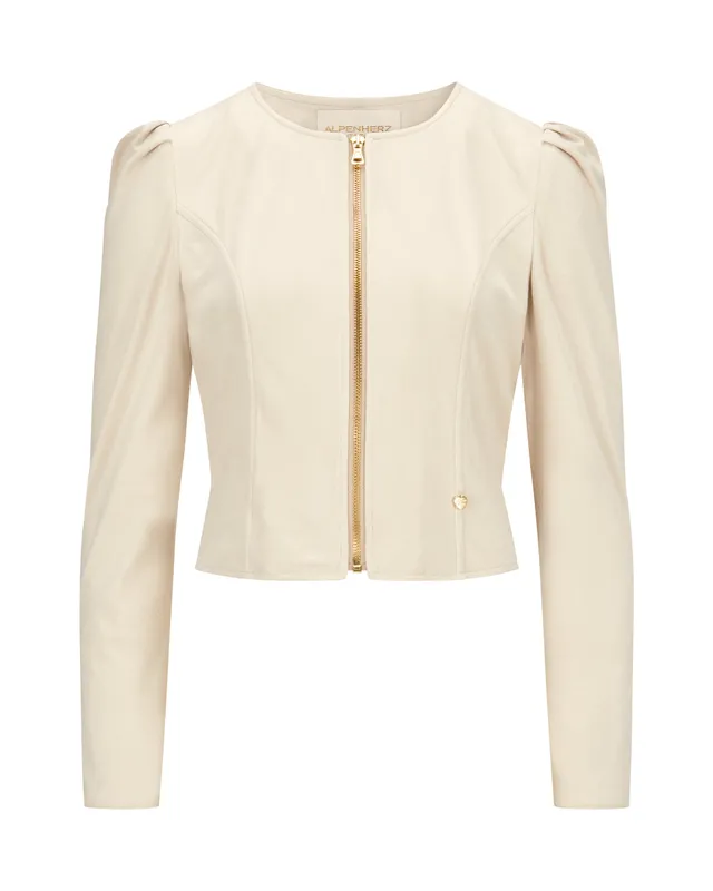 alpenherz-janker-denise-beige-mit-gold-zipper-damen image 1