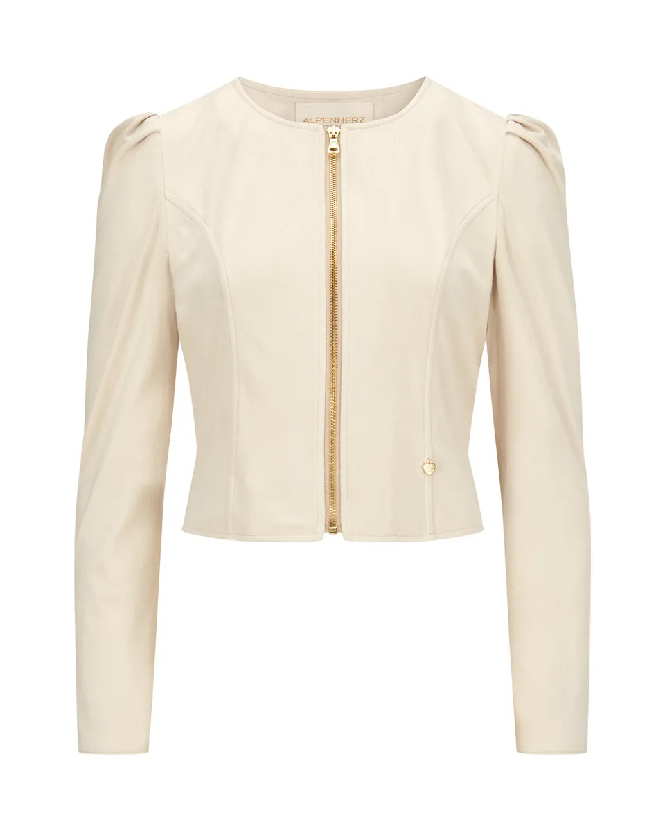 alpenherz-janker-denise-beige-mit-gold-zipper-damen image 1