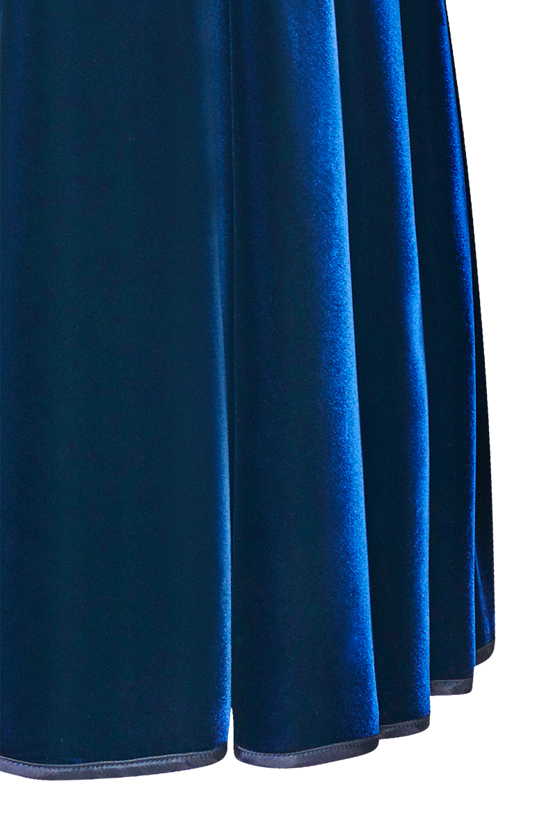 g-ssl-samtkleid-damen-kleid-blau-viskosesamt-dupionseide image 6