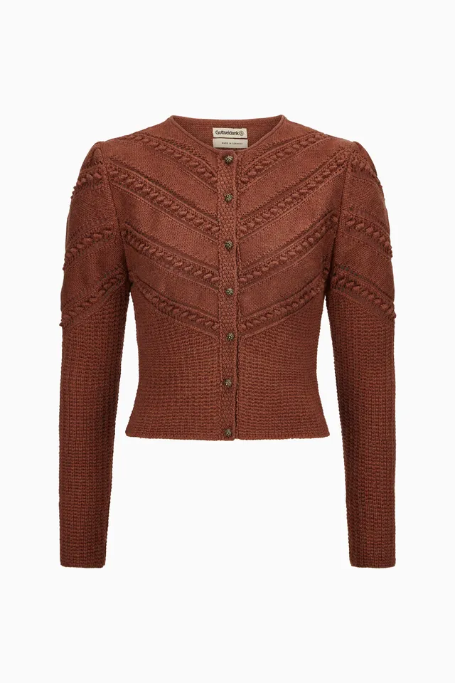 gottseidank-damenstrickjacke-ophelia-zopfmuster-kastenform image 1