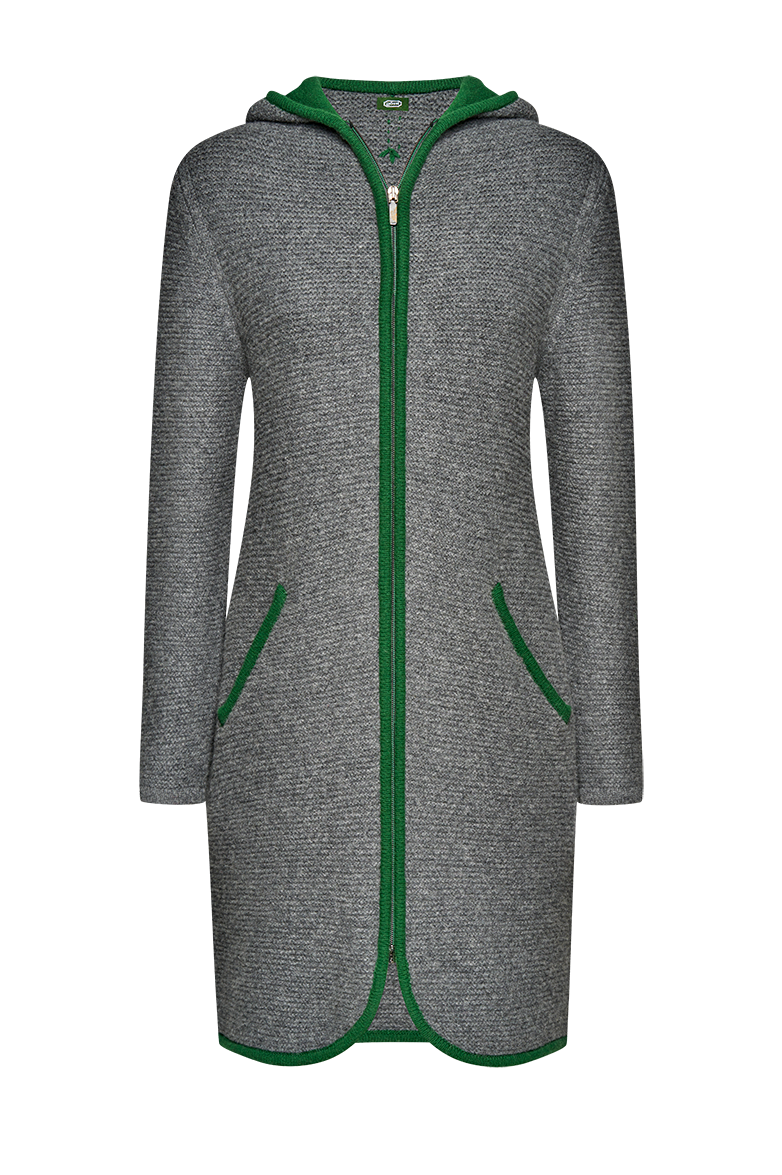 g-ssl-kapuzenmantel-damen-grau-schwarz-schurwolle-strick image 1