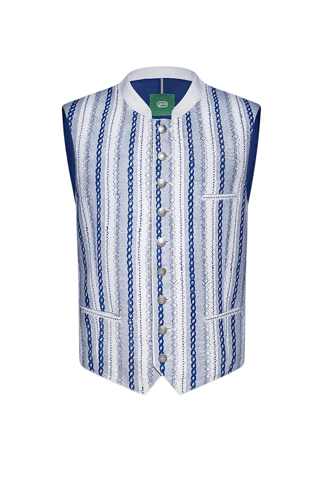 g-ssl-gilet-handdruck-leinen-blaudruck-blau-herren image 1