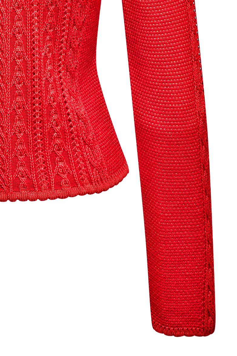 g-ssl-jacke-in-plattiertem-strick-trachten-strickjacke-rot image 6