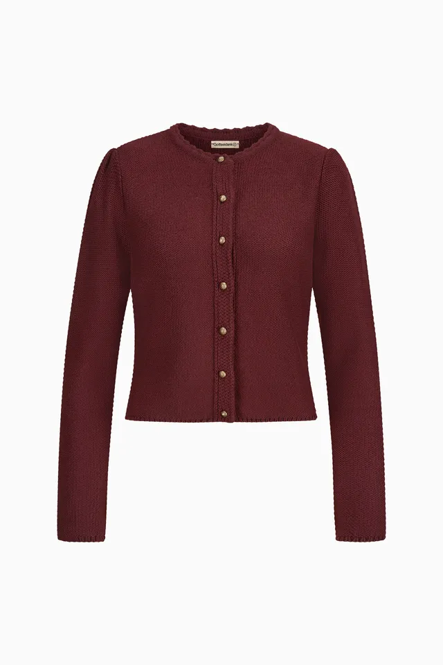 gottseidank-damenstrickjacke-mirl-stehkragen-leichter-puffarm image 1