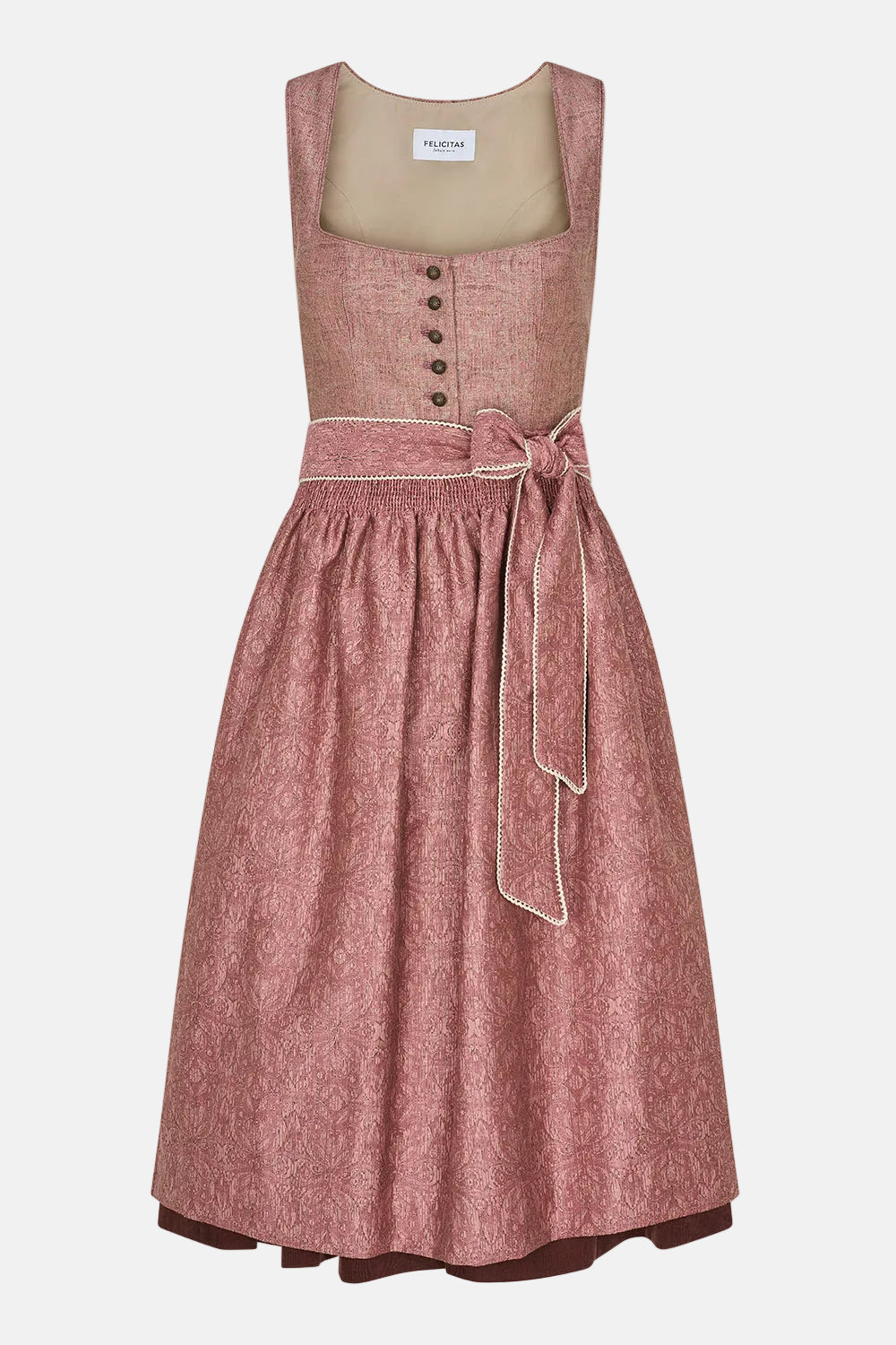 felicitas-damen-dirndl-dala-70cm-jacquard-feincord-mit-kl-ppelspitze image 2