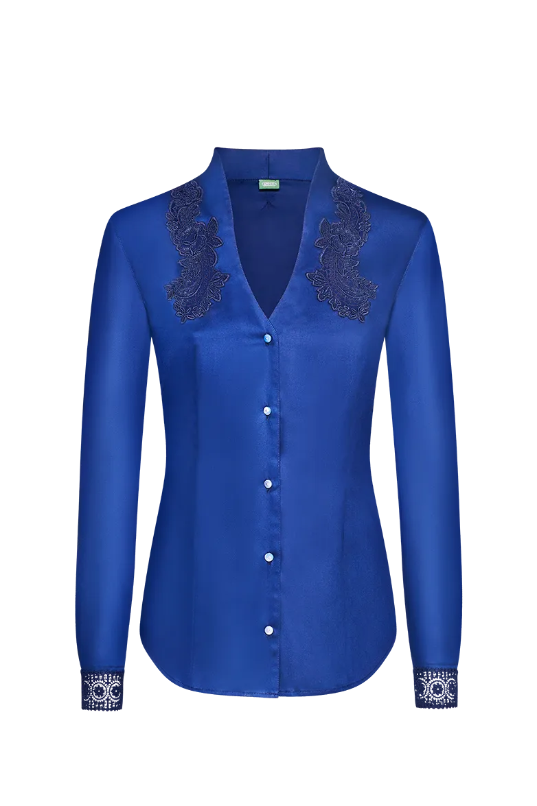 g-ssl-bluse-ge-tzte-akzente-damen-baumwollsatin-blau image 1