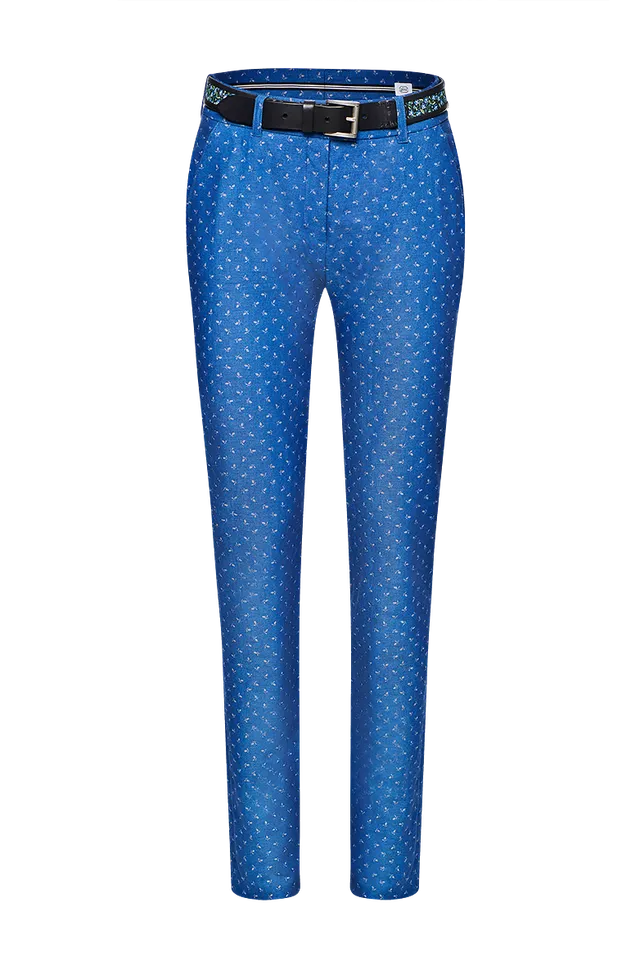 g-ssl-chino-damenhose-blaudruck-streublumen image 1