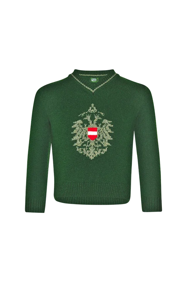 g-ssl-kleiner-adler-kinder-pullover-lammwolle-v-ausschnitt-gr-n image 1