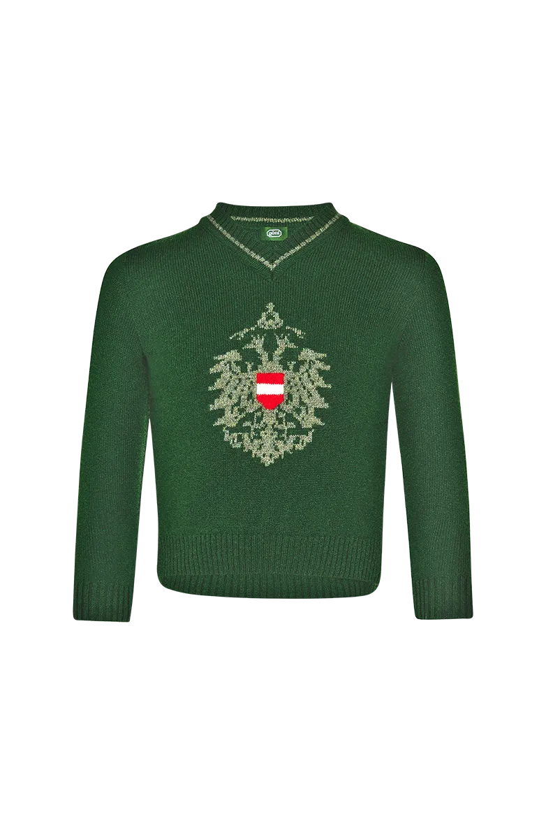 g-ssl-kleiner-adler-kinder-pullover-lammwolle-v-ausschnitt-gr-n image 1
