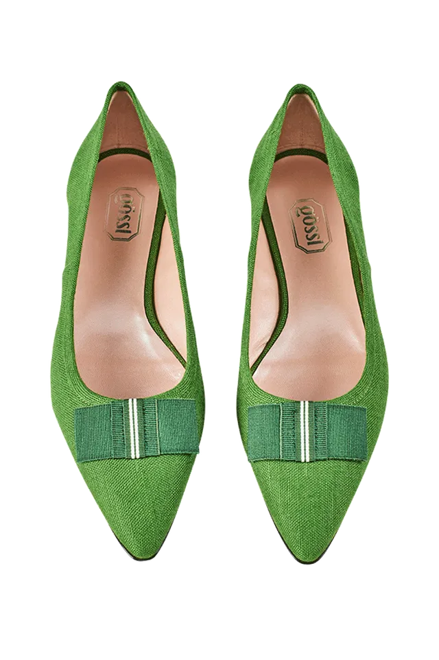 g-ssl-ballerina-aus-leinen-f-r-damen-gr-n image 1