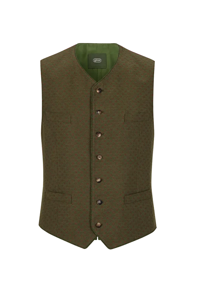 g-ssl-gilet-strohblumen-baumwoll-jacquard-gr-n-herren image 1