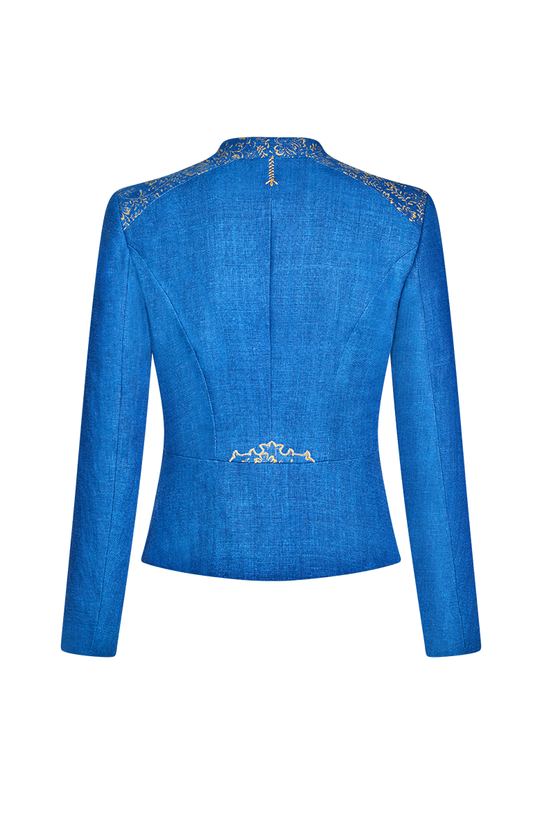 g-ssl-gold-jacke-blaudruckleinen-indigo-blau image 2