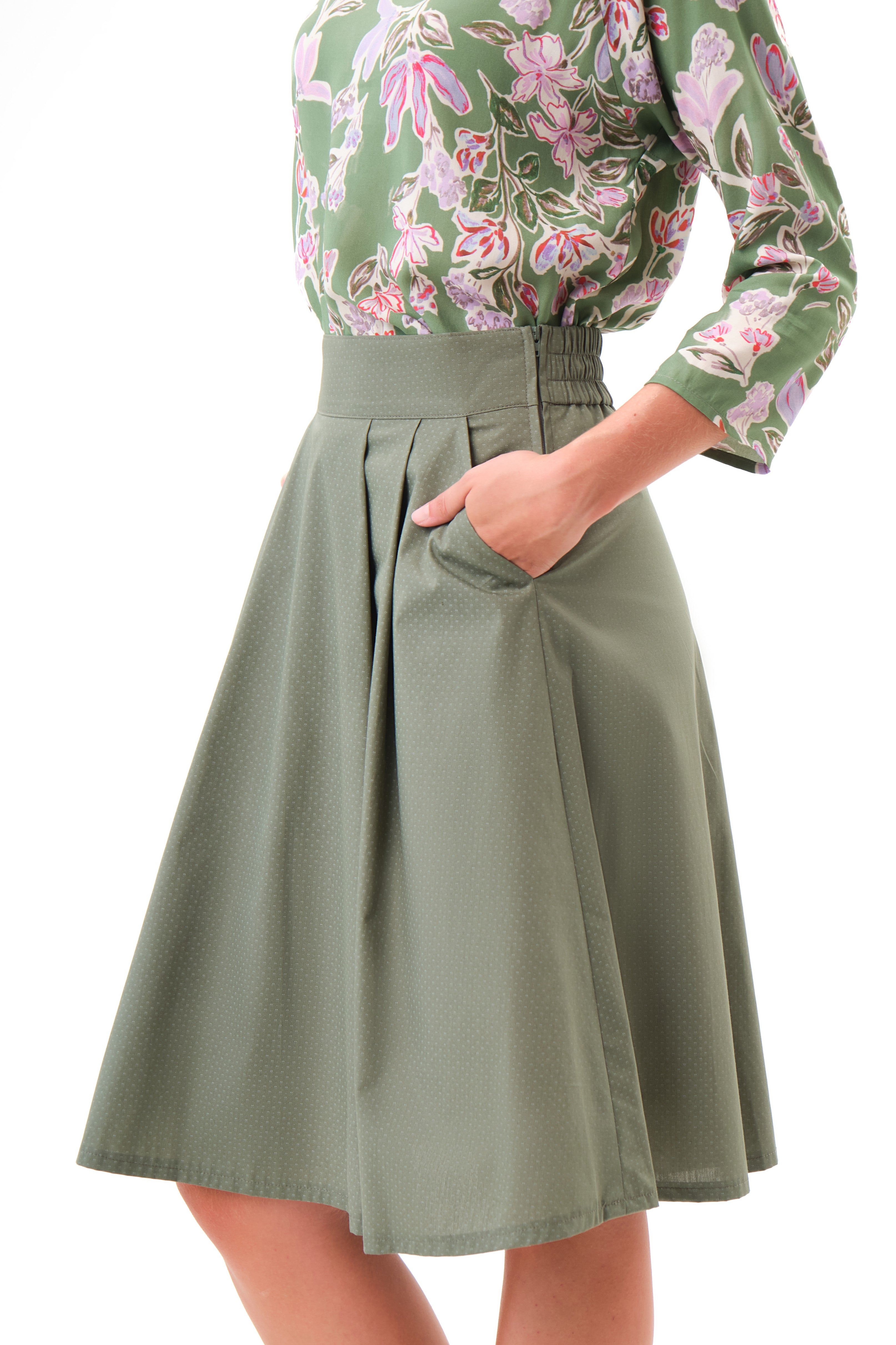 felicitas-rosa-damen-baumwollrock-64er-l-nge-schattendruck image 2