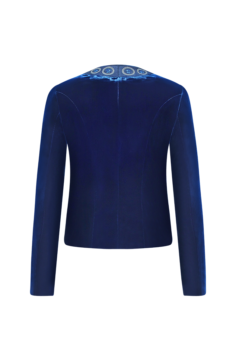 g-ssl-medaillon-jacke-aus-viskosesamt-blau-mit-seidenfutter image 2