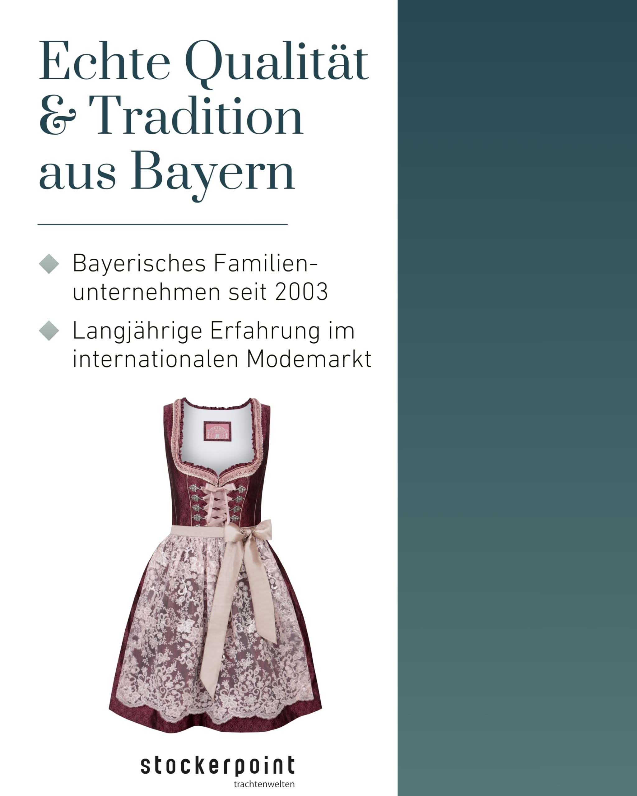 stockerpoint-dirndl-rosalinde-jacquard-dirndl-bordeaux image 7