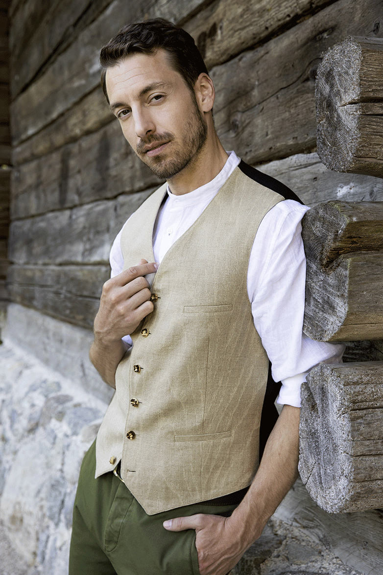 g-ssl-gilet-aus-leinen-herren-trachtenweste-in-braun-mit-seidenfutter image 6