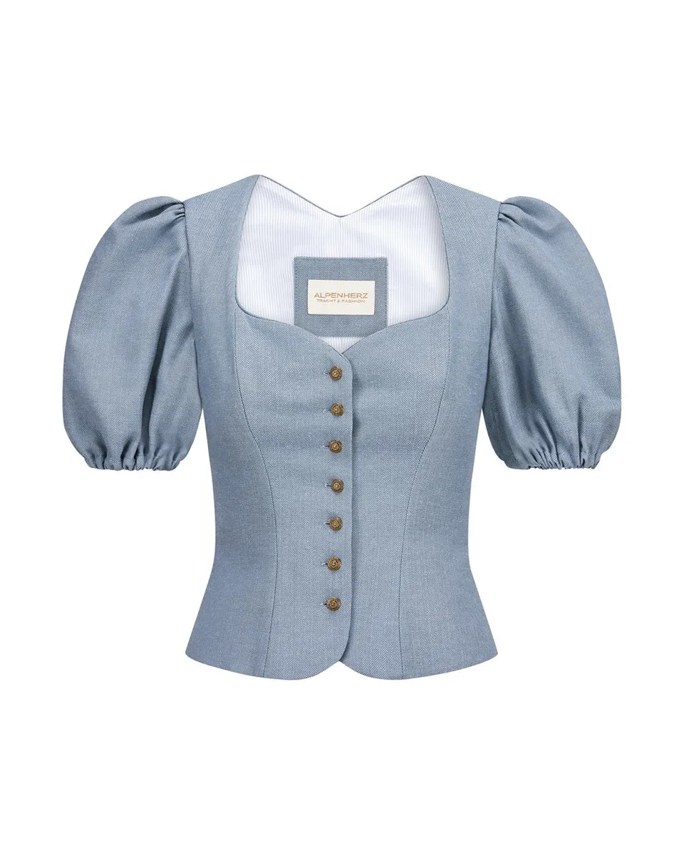 alpenherz-mieder-carlotta-blau-trachtenmieder-mit-puffarm image 1