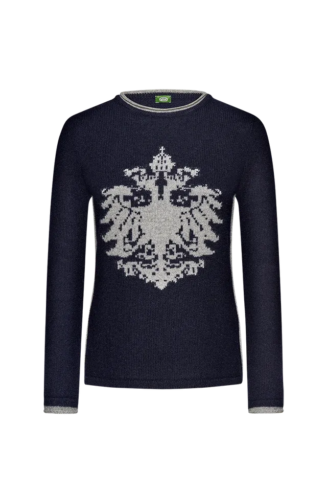 g-ssl-doppeladler-pullover-blau-aus-schurwolle-kaschmir image 1