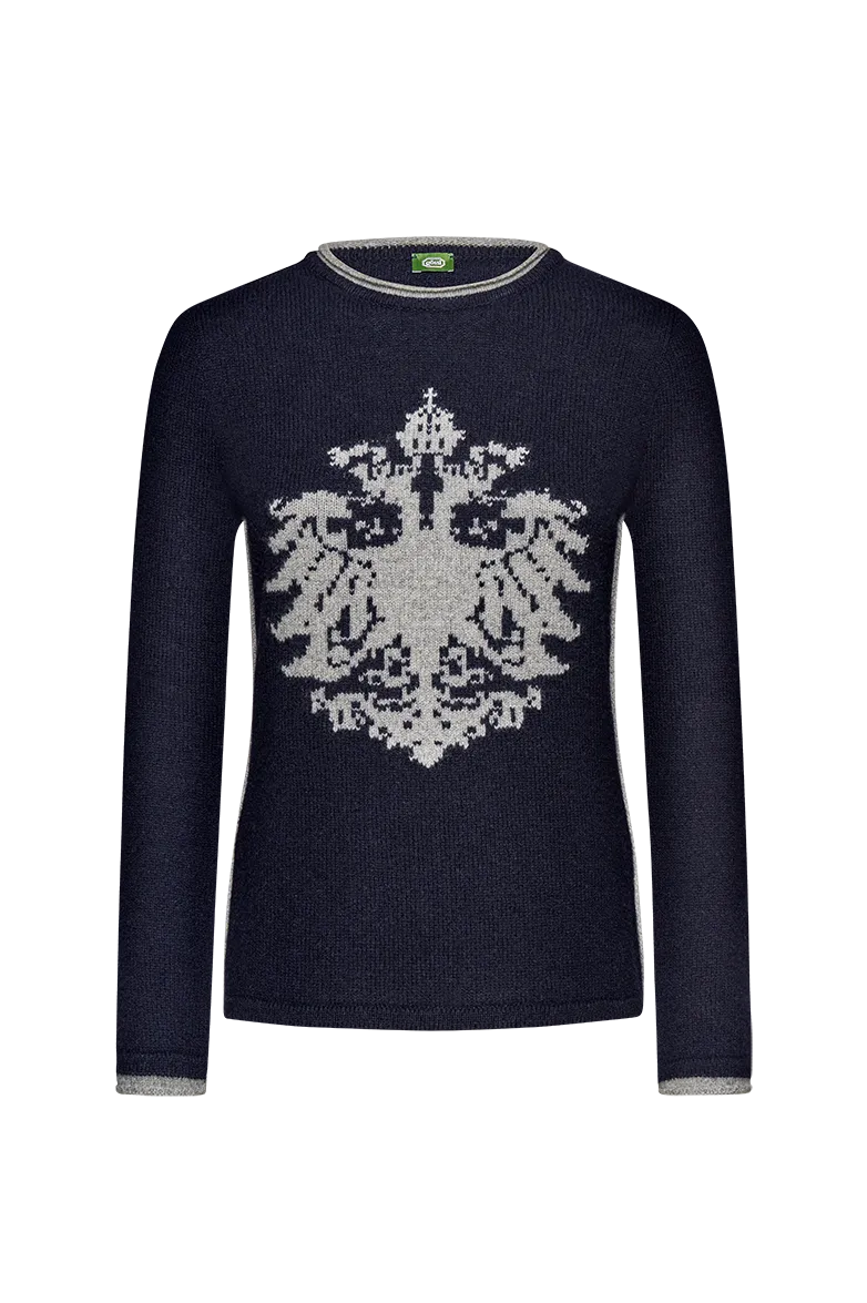 g-ssl-doppeladler-pullover-blau-aus-schurwolle-kaschmir image 1
