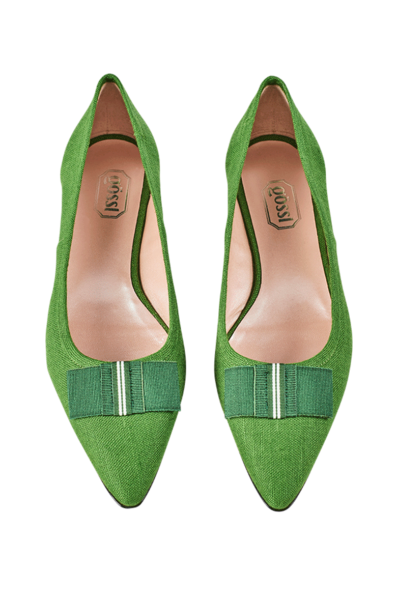 g-ssl-ballerina-aus-leinen-f-r-damen-gr-n image 1