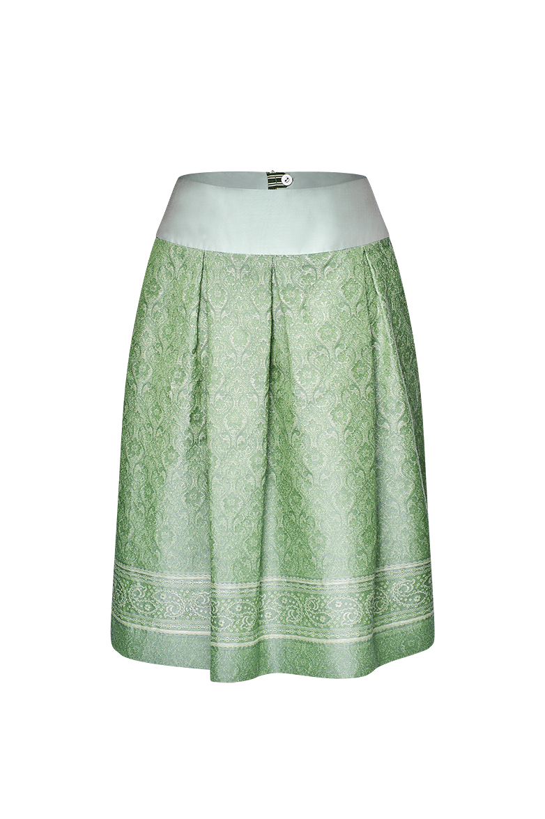 g-ssl-brokat-rock-gr-n-seide-leinen-jacquard image 1