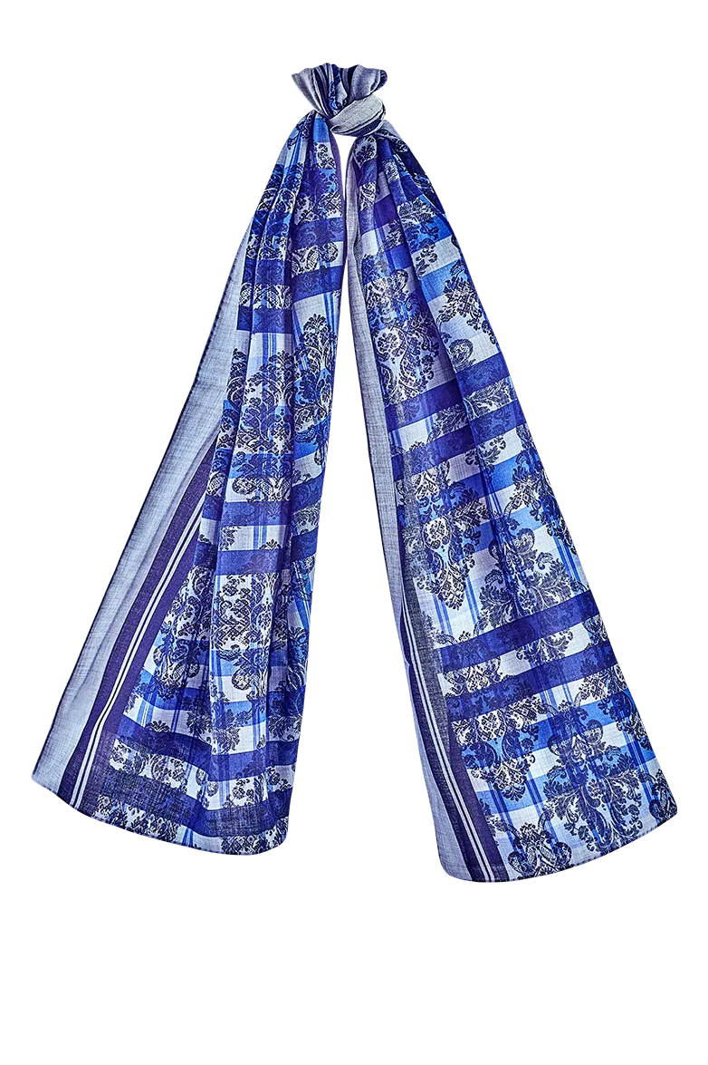 g-ssl-wollschal-blau-mit-yakwolle-damen-karo image 1