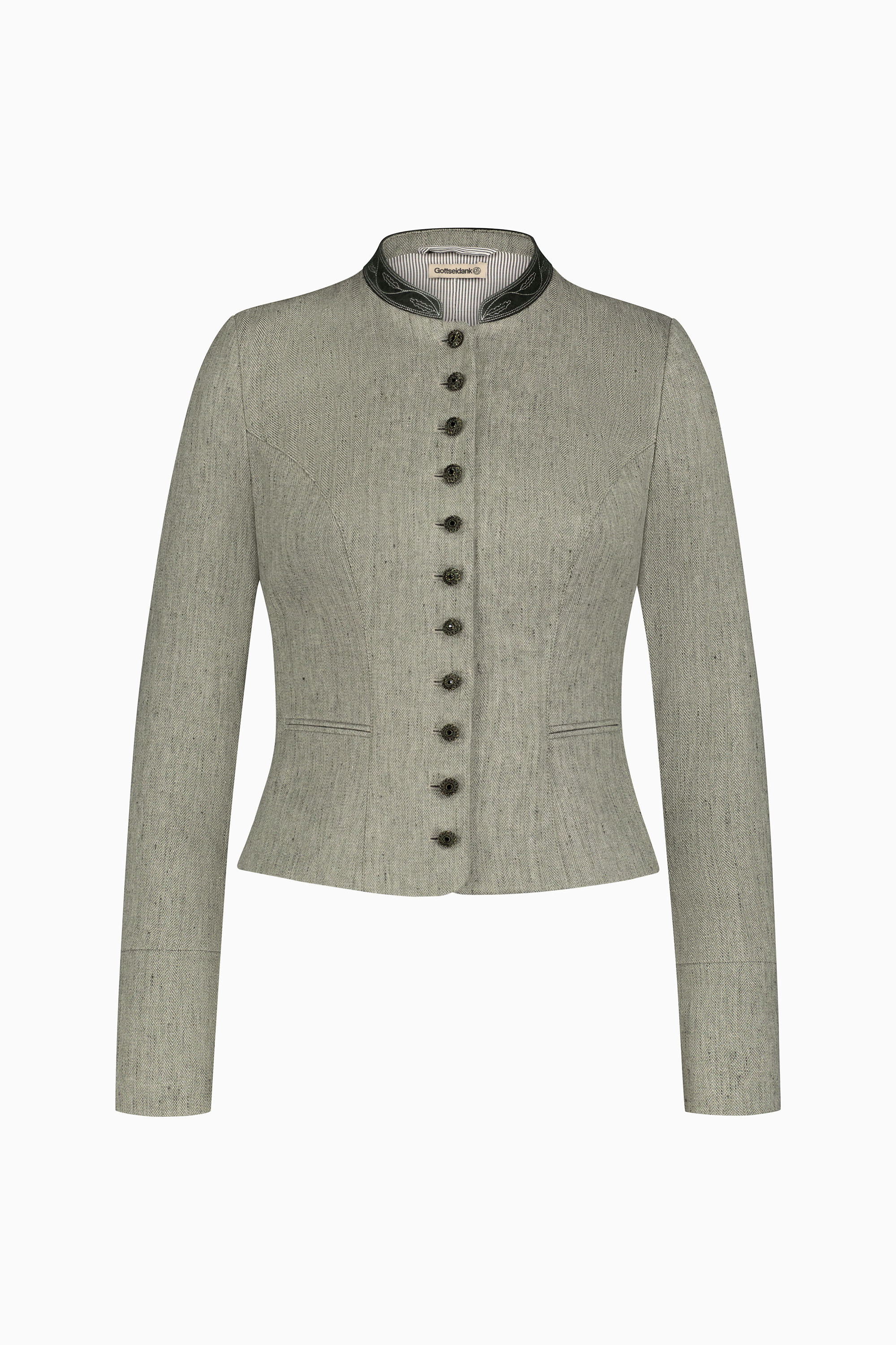 gottseidank-damenmiederjacke-barbara-trachtenjacke-mit-besticktem-kragen image 1