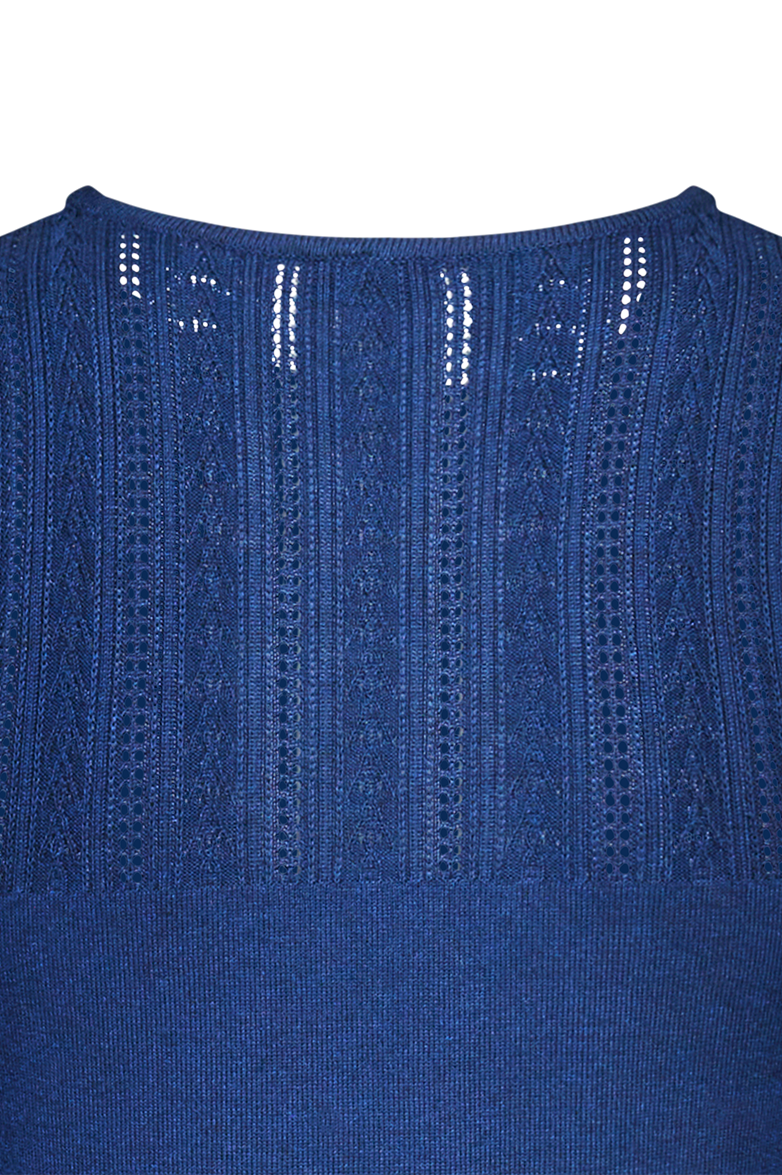 g-ssl-tailliertes-strickkleid-damen-baumwolle-blau-ajourmuster image 5