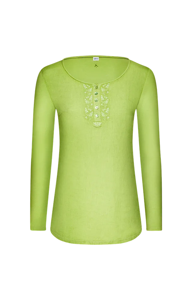 g-ssl-patina-shirt-damen-langarmshirt-leinen-gr-n image 1
