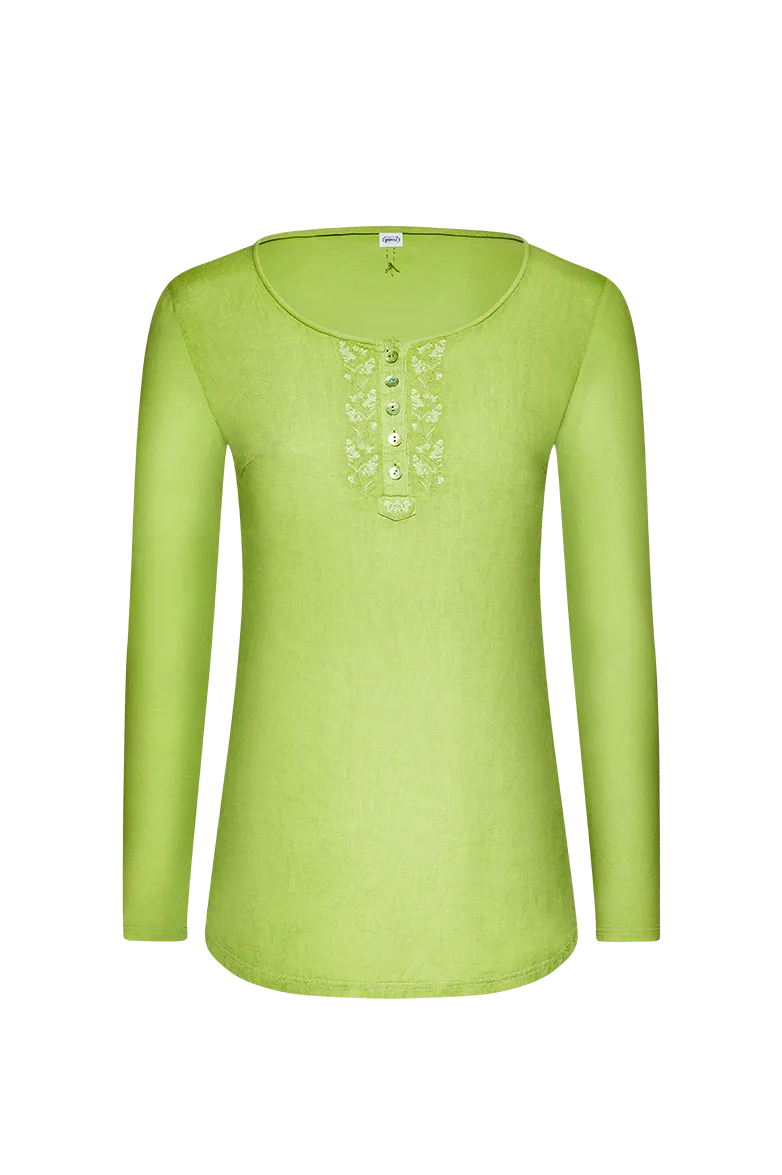g-ssl-patina-shirt-damen-langarmshirt-leinen-gr-n image 1