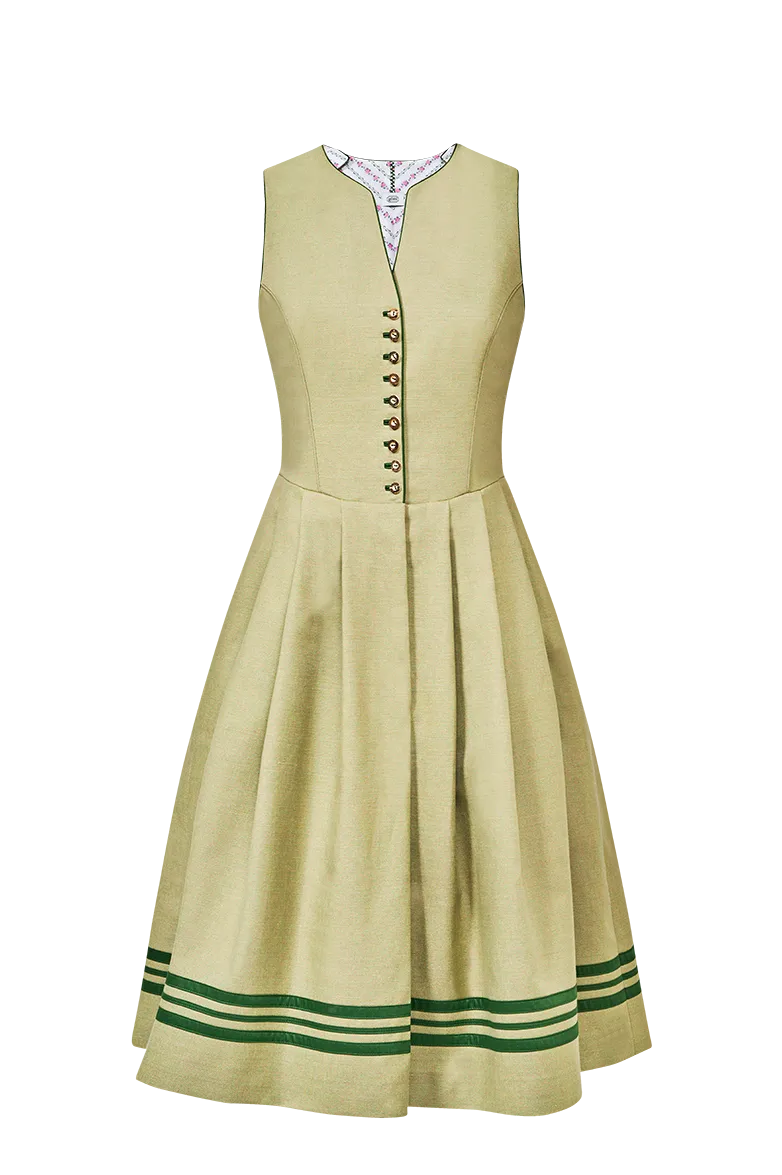 g-ssl-j-gerleinen-dirndl-70-cm-hochgeschlossen-mit-hornkn-pfen image 1