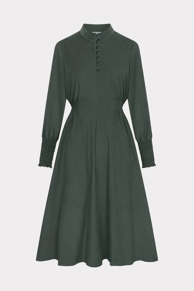 felicitas-kaylie-damen-flanellkleid-mit-smok-und-taschen image 1
