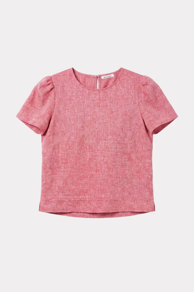 felicitas-damen-bluse-bena-kurzarm-leinen-baumwolle image 1